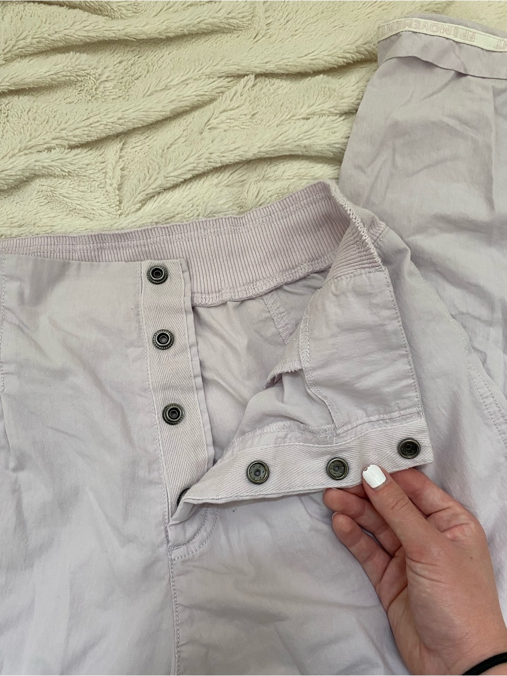 Free People Movement FP Movement Mesmerize Me cargo pants lilac Sz L - Picture 10 of 11